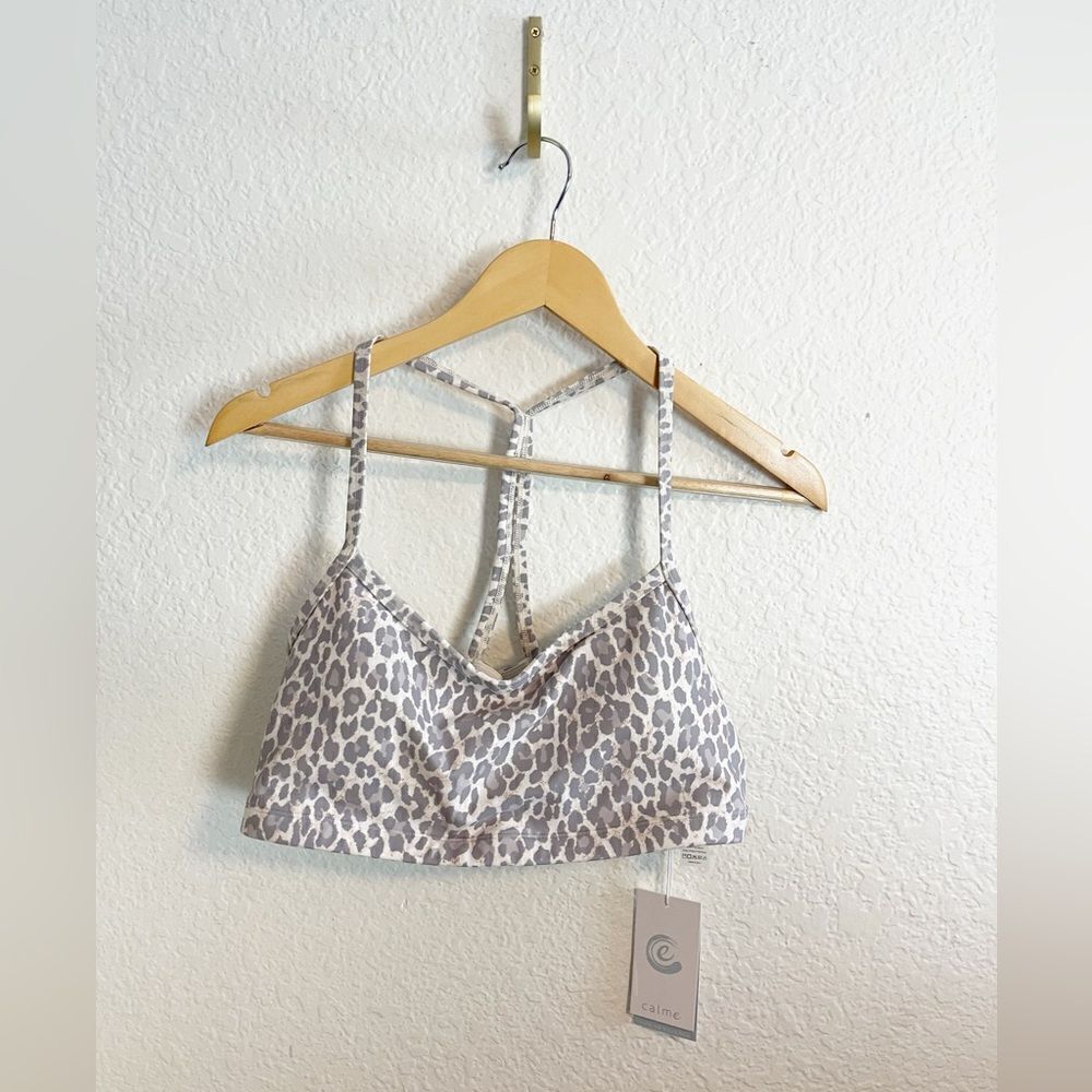 Johnny Was Calme Snow Leopard Sports Bra. XL. NWT